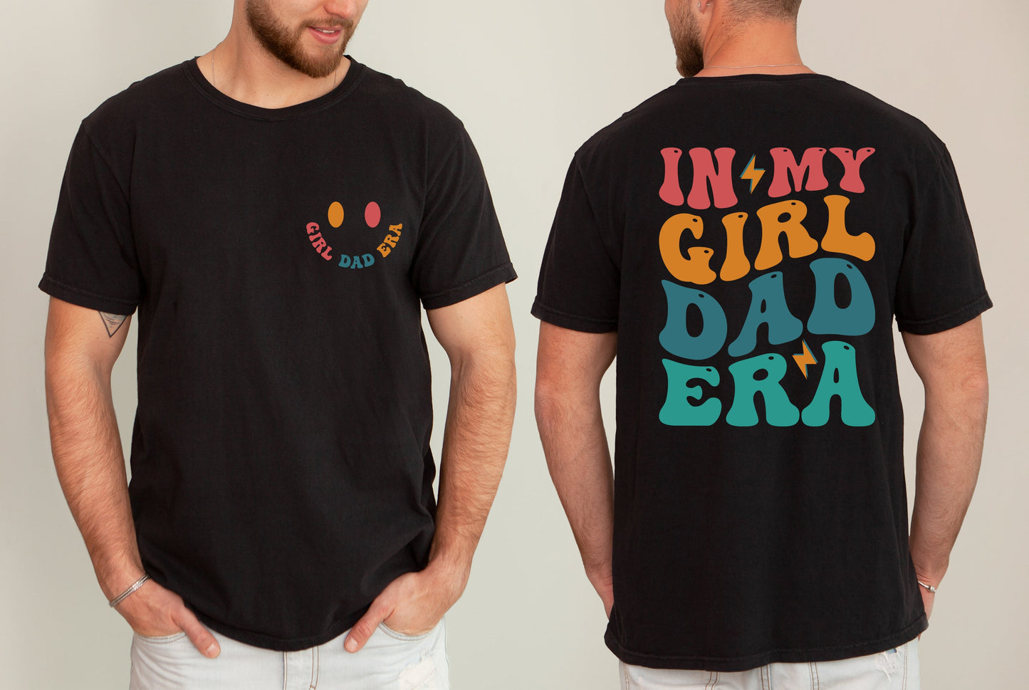 In My Girl Dad Era, Father's Day, Husband, Dad, Gender Reveal, Baby Shower Tshirt Comfort Colors T-Shirt